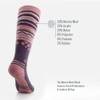 Ski Socks 2-Pack Merino Wool, Over The Calf (OTC) Non-Slip