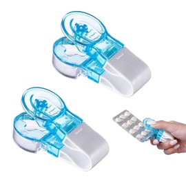 2 Pcs Pill Popper for Blister Packs, Portable Pill Taker, No Touch Easy to Take Pill Out, Tablet Pack Opener Assistance Tool for Seniors, Limited Mobility or Arthritis Sufferers