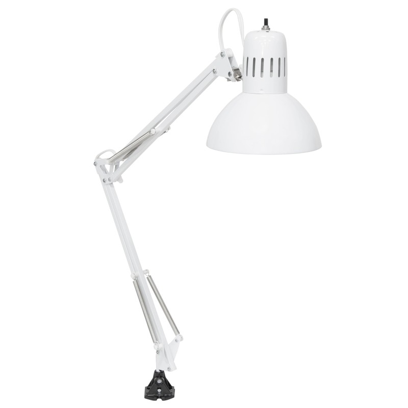 Studio Designs Swing Arm Lamp, 13-watt, White, 6.5" W x