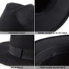LADYBRO Fedora Hats for Women Wide Brim Hat, Incld 3