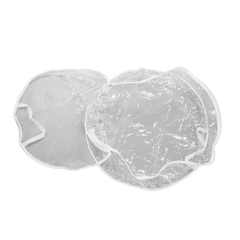 Wreath Storage Bag 60x20cm Thick PVC Reinforced Handle Double Zippers