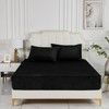 Winter Fleece Fitted Sheet 90 x 200 cm Black Velvet