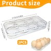 Pack of 2 Fridge Egg Holders, 16 Eggs Space Saving