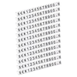 DHWEKU Pack of 12 price tags, price labels, price tag stand, feedal price display cube, adjustable number display stand, retail price blocks for jewellery, watch, ring, price labelling