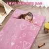 Kids Sleeping Bag Soft Plush Glowing Toddler Nap Mat with