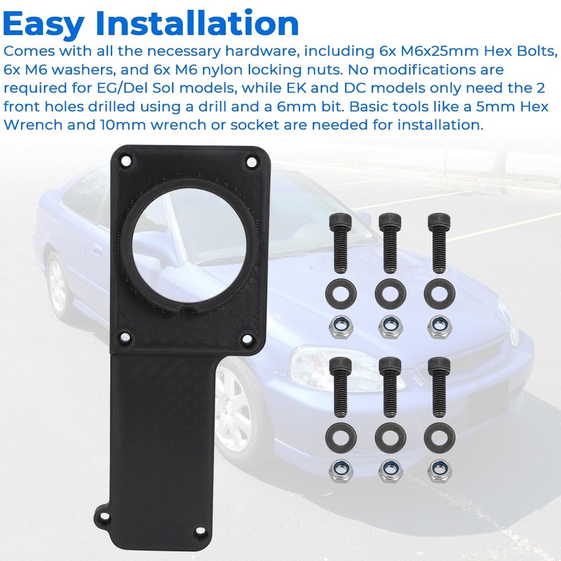 MOTOQUEEN Auto to Manual Conversion Cover for 1992-2000 Honda Civic