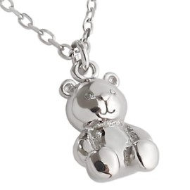 Gulamu Jewelry Women's Necklace, Bear, Teddy Bear, Bear, Gift, Girlfriend, Wife, 925 Silver, Metal Allergy, Platinum, Sterling Silver