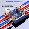 8-Way Lead-Acid Battery Terminal Connectors, Positive and Negative Set, Compatible