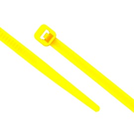 Secure 4 Inch Yellow 18 lb Miniature Nylon Cable Tie - 100 Pack