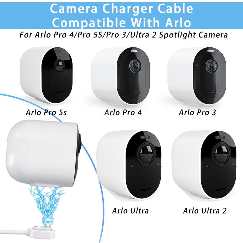 Arlo Camera Charger 2 Pack 10FT Compatible with Arlo Pro
