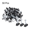 sourcing map 50pcs Single Coaxial Cable Clips 1/4" (6mm) Screw