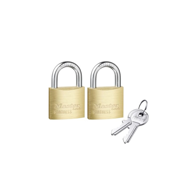 Master Lock Solid Brass Body 40mm Wide Economy Padlock with