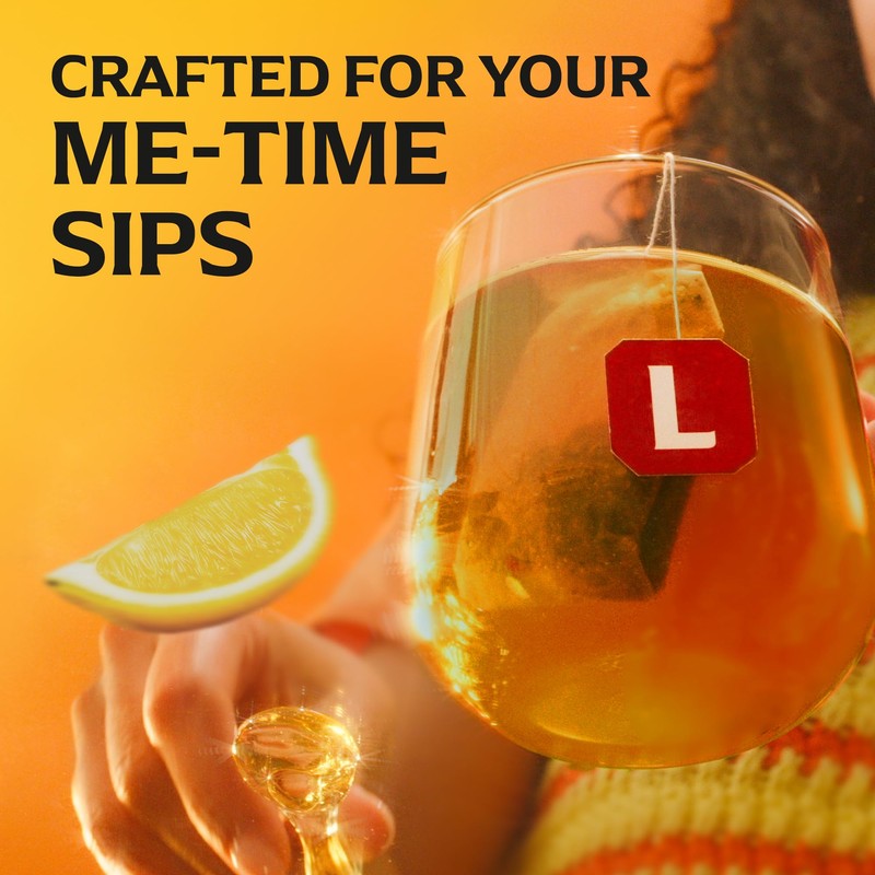 Lipton Lemon Ginger Tea Bags, Caffeine Free Tea, Refresh Fruit