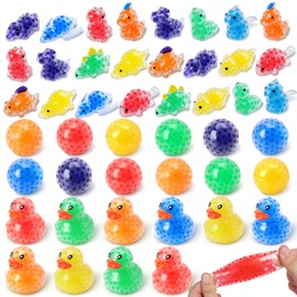 NPET 46pcs Squishy Stress Balls, Cute Shapes & Vibrant Colors Stress Toy For Adults Kids, Calming Tool Stress Balls To Relieve Anxiety For 36 Month Kids Squeeze Balls Toy Exercise Fingers Stress Ball
