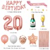 Fancypartyshop 20th Birthday Decorations - Rose Gold Happy Birthday Banner