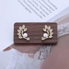 Aneneiceera Boho Crystal Leaf Earrings Gold Pearl Stud Earrings Rhinestone