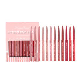 12 Colours Lip Liner Set, Matte Lip Liner Pen, Lipstick Set, Durable and Waterproof, Lip Liner Waterproof, Highly Pigmented, Smooth Texture, Natural Lips, Make-Up Gift