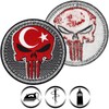 EXPRESS-STICKEREI Biker Patches 75 x 75 mm | Biker Cowl