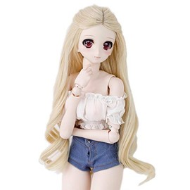 Wigs Only 8-9 inch 1/3 BJD Wig Doll Hair SD DZ DD DOD Wig (Blonde Wave)