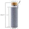 sunkey Glass Water Bottle 32 oz Wide Mouth with Sleeve