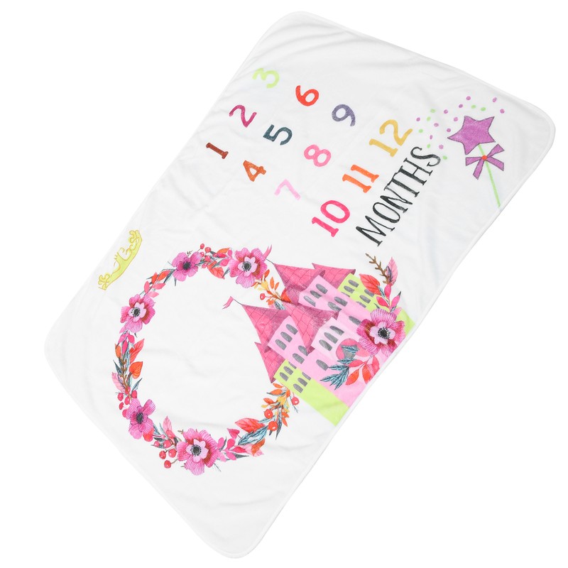 Infant Monthly Milestone Blankets Unisex Soft Month Blanket Photo Background