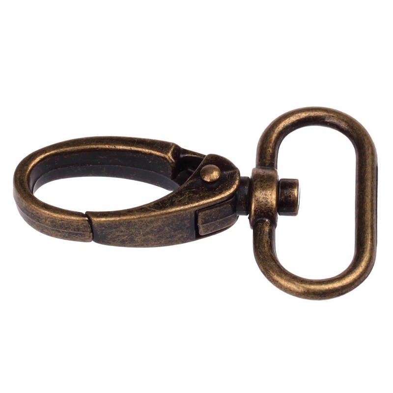 COTOWIN 1-inch Antique Brass Curved Lobster Clasps Swivel Trigger Clips