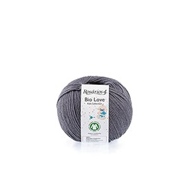 Knitting & Crochet Organic Cotton Yarn - Sport Baby Yarn 50gr Ball - Bio Organic GOTS Certified - Ideal for Babies (Grey 23)