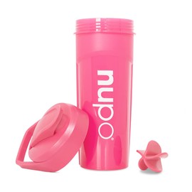 NUPO Shaker Pink Protein Shaker 600 ml BPA Free Premium Mixing Function with Mixing Ball for Creamy Diet Shakes, Soups and Meals