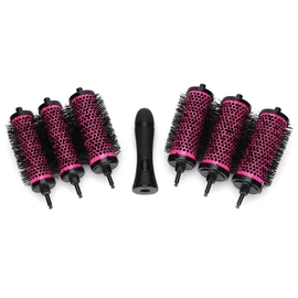 Peine redondo desmontable, conjunto de cepillo global con barriles desmontables Herramienta redonda para peinar 6 barriles 1 mango