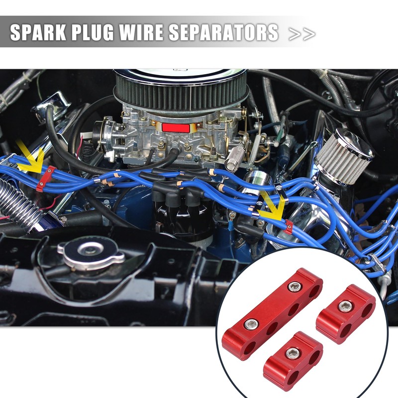 X AUTOHAUX 4 Set 8mm Car Engine Spark Plug Wire