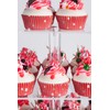 YestBuy 4 Tier Premium Cupcake Stand/Holder for Pastry, Acrylic Cupcake