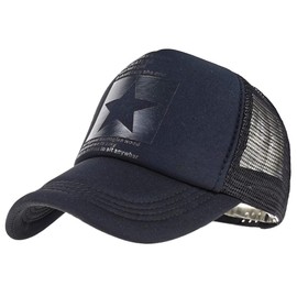 Yutdeng Baseball Cap Men Women Baseball Hat Hip Hop Cap Fashionable Baseball Mesh Hats Men's Classic Trucker Cap Summer Sun Hat Stars Snapback Cap Breathable, All black