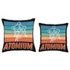 Atomium Science Atomic nucleus Physic Atom Physicist Throw Pillow