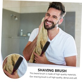 FRCOLOR 1Pc Wooden Beard Brush for Men Ergonomic Design Grooming Tool Compact Shaving Brush for Facial Hair Care Bearded Men
