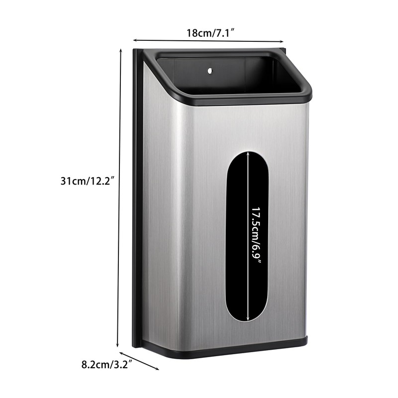 TOLIDA Stainless Steel Bag Saver Grocery Bag Dispenser - Wall