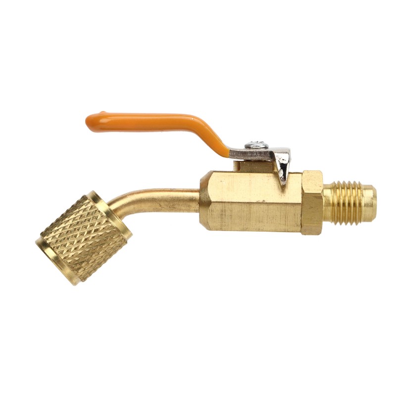 6PCS Refrigerant Angled Compact Ball Valve Fit for R410A R134A