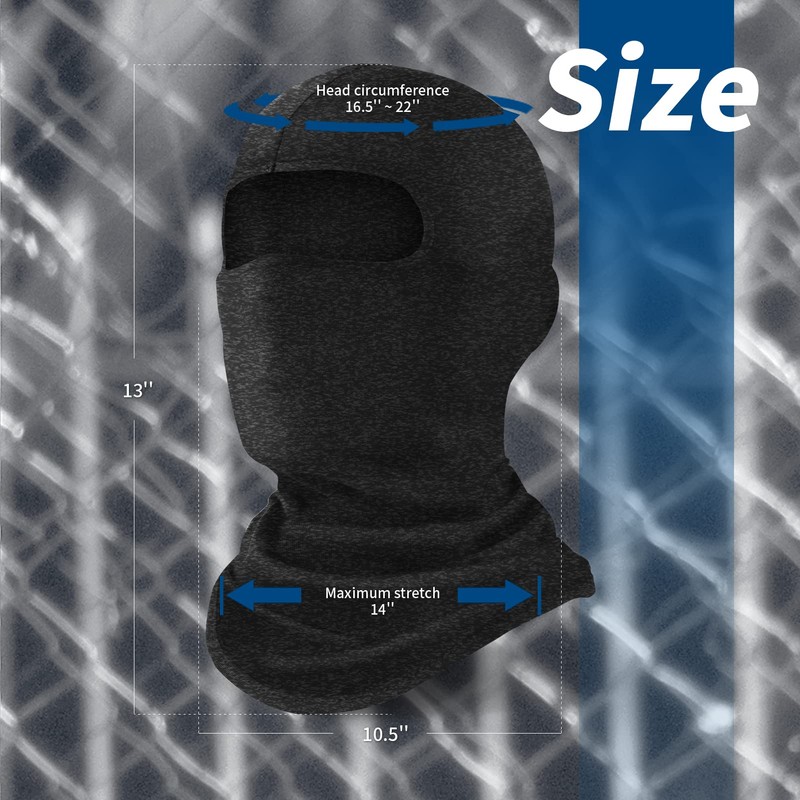 YESLIFE Snowflake Grey Balaclava Ski Mask for Men and Women,