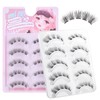 Natural Clear Band False Eyelashes Wispy Faux Mink Lashes Cat