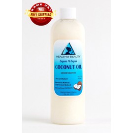 H&B OILS CENTER COCONUT OIL 76 DEGREE ORGANIC by H&B Oils Center COLD PRESSED 100% PURE 12 OZ