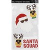 Santa & Rudolf Christmas Window Gel Sticker Easy to Use & Remove (Santa Squad)
