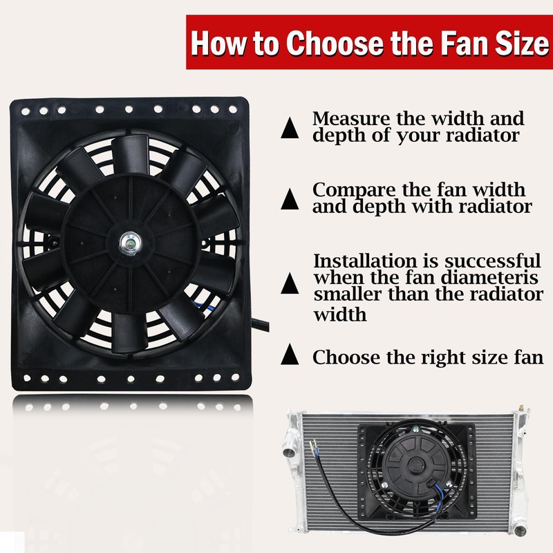PRUNkuar 6 Inch Small Slim Push Pull Electric Cooling Fan