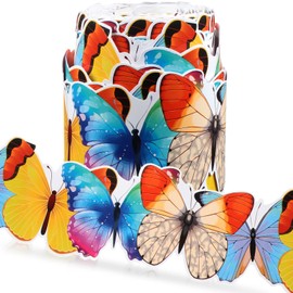 Panelee Spring Colorful Butterfly Border 68.9 Feet Bulletin Board Border Butterflies Flowers Bee Space Inspirational Cute Decor for Classroom Bulletin Boards Chalkboard Wall Decor