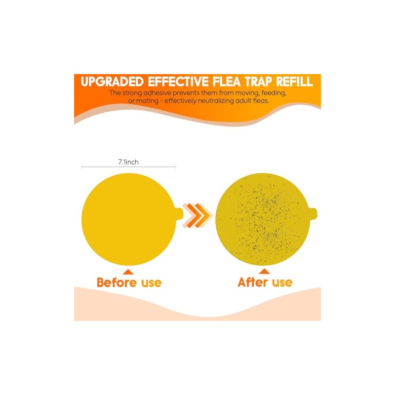Flea Traps for Home Indoor, 2 Pack Flea Killer with