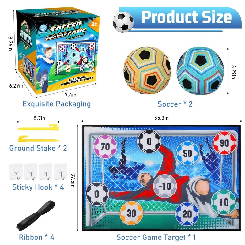 VATOS Soccer Ball Game Set for Kid Indoor Outdoor Backyard