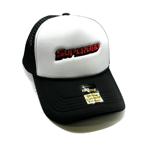Unbranded Superbad Mesh Trucker SnapBack (White/Black)