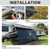 SHADEPLUS RV Awning Shade Screen Without Zipper 8'x17'3'',Black Mesh RV