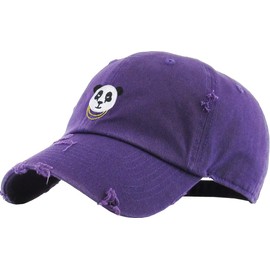 KBSV-056 PUR Panda Dad Hat Baseball Cap Polo Style Unconstructed Adjustable Vintage