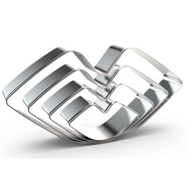 Valentines Lips Kiss Cookie Cutter Cookie Cutter Set in Assorted Sizes - 5 Inch, 4 Inch, 3 Inch, 2 Inch - 4 Piece - Stainelss Steel