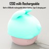 Cute Bunny RGB Rechargeable Night Light, Soft Silicone Lampshade, Adjustable