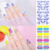 Pegatinas Autoadhesivas para Uñas, 8 Hojas de Tiras de Esmalte